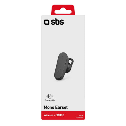 SBS Bluetooth-kõrvaklapid juhtmevabad mikrofoniga - Juhtmevabad kõrvaklapid 4-tunnise akueaga, sh laadimiskaabel - Juhtmevabad kõrvaklapid mustas värvitoonis Apple iPhone'i mobiiltelefoni ja arvuti jaoks - Juhtmevabad kõrvaklapid