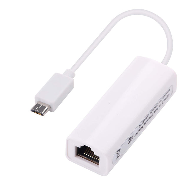 Micro USB - RJ45 emane OTG 100 Mbps kiire Etherneti võrguadapter, mis ühildub tahvelarvuti/sülearvutiga (Windows, Mac OS X, Linux), Raspberry Pi ja mõnede Android-seadmetega (TV Box jne) (Micro USB)