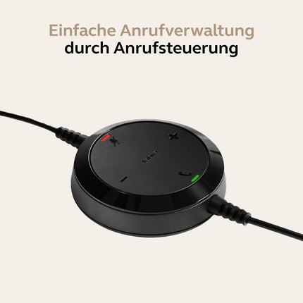 Jabra Evolve 20 Mono USB peakomplekt mikrofoniga – mürasummutavad juhtmega kõrvaklapid kristallselge suhtluse jaoks, USB-A-kaabel kõnede juhtimisega – must