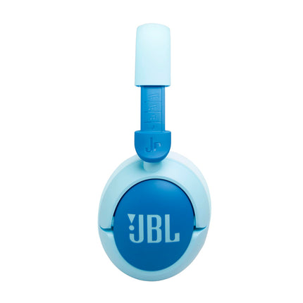 JBL Junior 470 NC, juhtmevabad kõrvapealsed Bluetooth-kõrvaklapid aktiivse mürasummutusega lastele, mikrofon, 50 tundi mänguaega, JBL Safe Sound, madal helitugevus, lihtne kasutada ja kleebistega, sinine