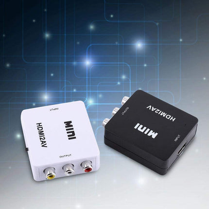 Mavis Laven Mini Composite Mini HDMI2AV digitaalne HDMI RCA - AV videomuunduri adapter 720p / 1080p (valge)