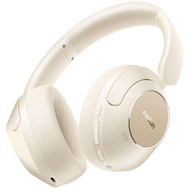 EarFun Wave Pro kõrvaklapid, juhtmevabad Bluetooth-kõrvaklapid, hübriidne aktiivne mürasummutus, kõrglahutusega heli, LDAC, 80-tunnine aku, mugav sobivus, 5 mikrofoni, kristallselged kõned, Bluetooth Multipoint, ekvalaiser rakenduses