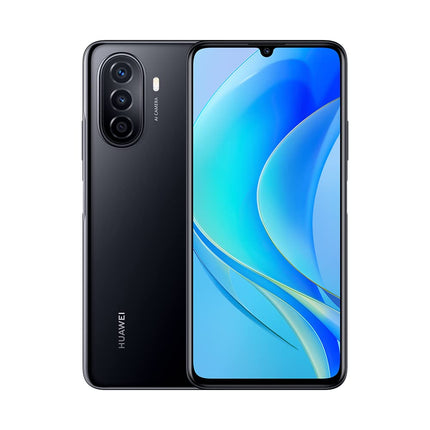 Huawei Nova Y70 Mega-L29BNX2 nutitelefon, 6000mAh mahukas aku, Huawei Supercharge 22.5W, 6,75 tolli, 90,26% ekraani ja korpuse suhe, 48MP tehisintellektiga kolmekordne kaamera, 4GB+64GB, must