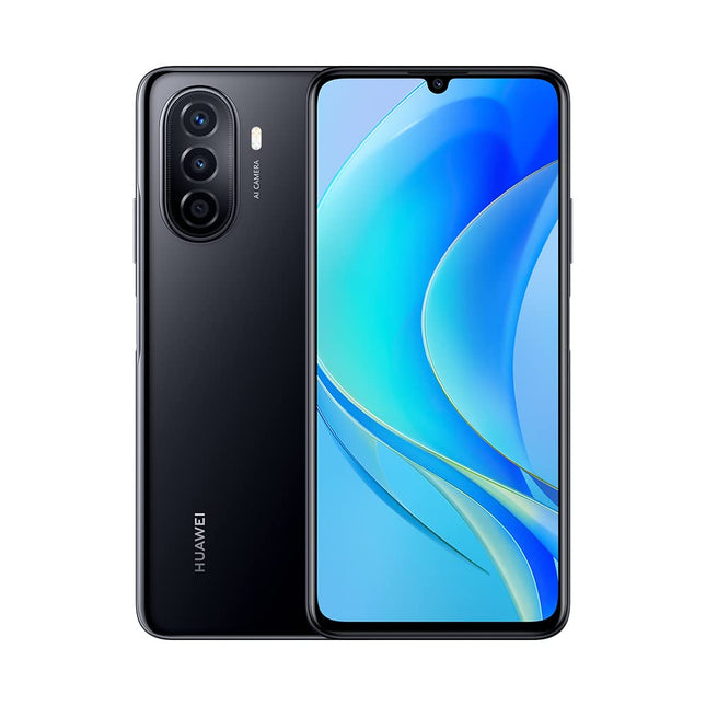Huawei Nova Y70 Mega-L29BNX2 nutitelefon, 6000mAh mahukas aku, Huawei Supercharge 22.5W, 6,75 tolli, 90,26% ekraani ja korpuse suhe, 48MP tehisintellektiga kolmekordne kaamera, 4GB+64GB, must