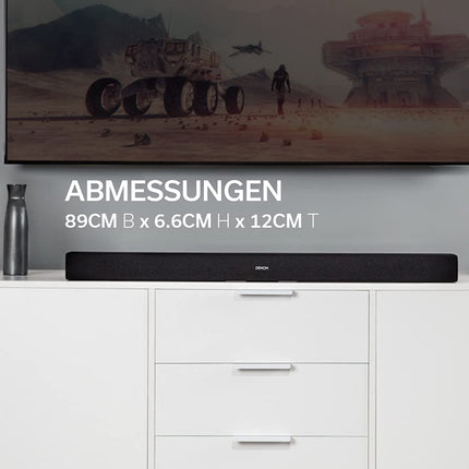 Denon DHT-S216 2.1 TV-kõlaririba integreeritud subwooferiga, Bluetooth, HDMI ARC, 4K UHD, Dolby Digital, DTS, DTS Virtual:X, optiline sisend, must