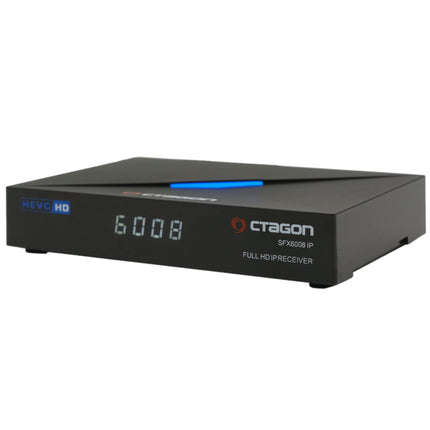 Octagon SFX6008 IP Full-HD H.265 HEVC, E2 Linux Set-Top Box &amp; Smart Internet TV Receiver, Sat to IP TV Client Support, DLNA, YouTube, Web Radio, HDMI, black