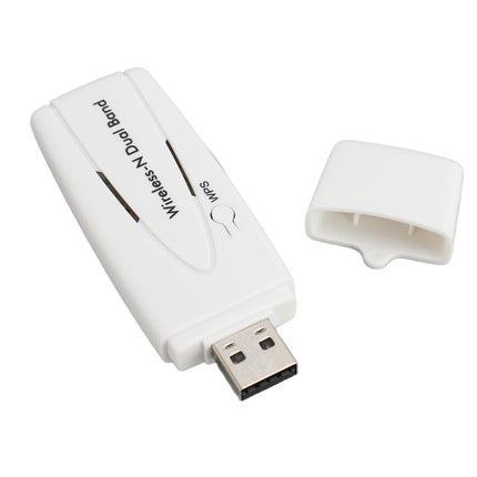 Kahesageduslik WiFi-adapter, 300Mbps WiFi-adapter Ralink RT3572 kiibistikuga USB WiFi-adapterile 2.4G 5.8G kahesageduslik