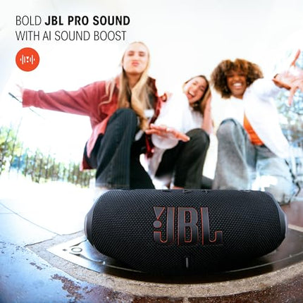 JBL Charge 6, Portable Bluetooth Speaker, 28 Hour Battery Life, IP68 Waterproof, Dust and Shock Resistant, Pro Sound with AI Sound Boost, Auracast Multi-Speaker, Blue