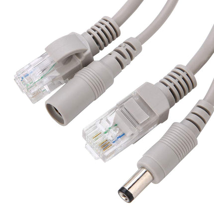 5M/10M/15M/20M CCTV Cable, AHD Video Power Cable for CCTV Security Camera Surveillance System, Cat Cable for IP Cameras NVR System 10 Mbps/100 Mbps (Color White)(10M)