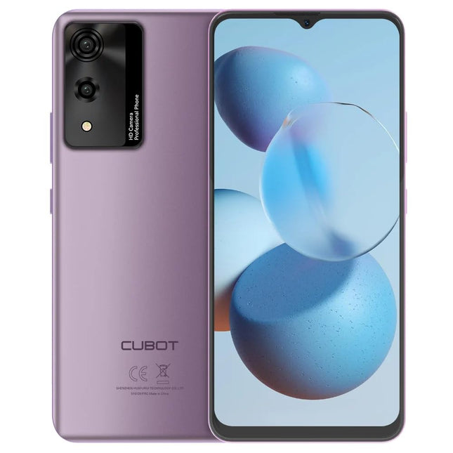 Cubot A10 – 6,6-tolline HD+ 90Hz nutitelefon, 4 GB ja 128 GB, 48 MP kaamera, 5100 mAh aku, Android 14, kaheksatuumaline protsessor, lilla