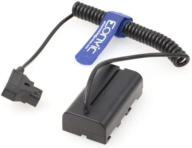 Eonvic D-Tap NP-F550 F570 F750 F970 Dummy akuadapteri toitespiraalkaabel Sony NP-seeria monitoridele
