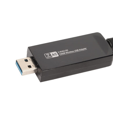 Yunseity USB WiFi adapter, RTL8812AU traadita võrgu adapter, 1200M USB 3.0 WiFi adapter kahesagedusliku 2,42 GHz/300 Mbps 5 GHz/866 Mbps suure võimendusega antenniga Androidile, Linuxile, Windows XP-le, 7-le,