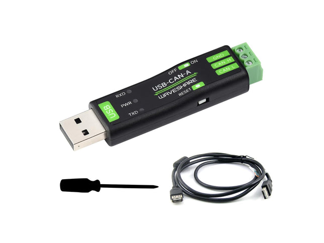 USB-CAN-adapteri analüsaatori CAN-siini muundur, mis põhineb STM32 kiibil, toetab Windows 11/10/8/7/XP ja Raspberry Pi OS/Jetson Nano Ubuntu jne Linuxi süsteeme, USB-kaabliga