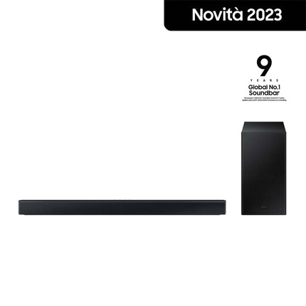 SAMSUNG Soundbar HW-C430/ZF C-Series, 3 speakers, subwoofer included, 2.1-channel audio, Adaptive Sound Lite, Black 2023