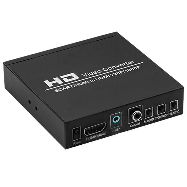 Mcbazeli SCART/HDMI-HDMI muundur 3,5 mm pistikuga teisendab ÜHE signaali 480I(NTSC)/576I(PAL) formaadis ÜHEKS HDMI-signaaliks 720P/1080P formaadis