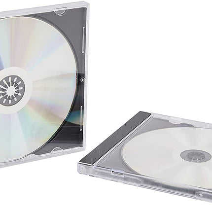 Vision Media 100 x üksik-CD ümbris musta sisestusega - 10,4 mm selg