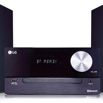 LG CM2460 Mini Hifi System with Stereo Speakers (1 Pair, 100 Watt RMS) Chrome/Black