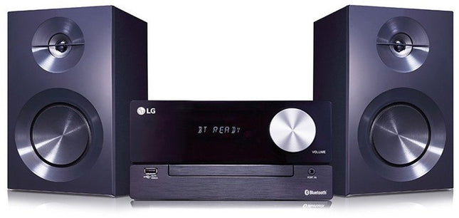 LG CM2460 Mini Hifi System with Stereo Speakers (1 Pair, 100 Watt RMS) Chrome/Black