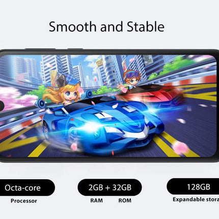 OSCAL C20 PRO Android 11 4G Smartphone Without Contract, Dual-SIM Mobile Phone, 6.08" HD+ Display, Unibody Design, Quad-Core 2GB RAM+32GB ROM, 2MP+8MP Dual Camera, 3380mAh Battery GPS Face Unlock Black