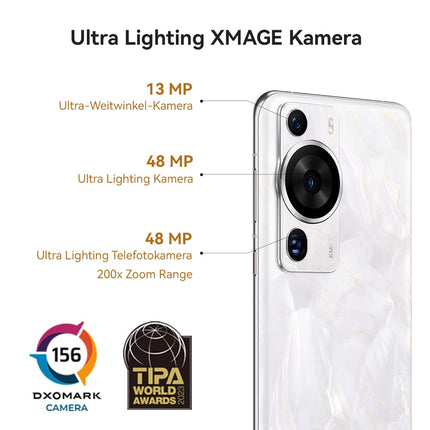HUAWEI P60 Pro, ülivalgustusega XMAGE kaamera, 12 GB + 512 GB, vastupidav Kunlun klaas, 88 W Supercharge, 4815 mAh võimas aku, Rococo Pearl, saksa versioon