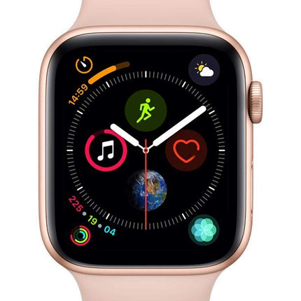 Apple Watch Series 4 44mm (GPS + Cellular) - Aluminum Case Gold Sand Pink Sports Strap (Refurbished)