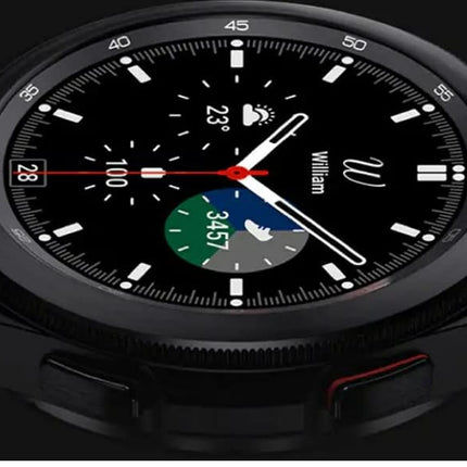 The Samsung Galaxy Watch 4 Classic 42mm BT Black Watch must be set up via a mobile device. This will then adopt all German settings [EU version].