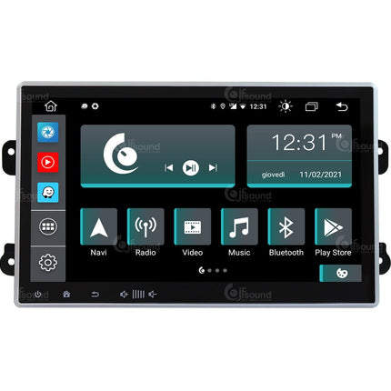 Jf Sound auto helisüsteem, eritellimusel valmistatud autoraadio Ducato 8 2021-22 Android GPS Bluetooth WiFi DAB USB Full HD ekraan 10.1" Easyconnect 8-tuumaline protsessor häälkäsklused, must, JF-011-X9-D8