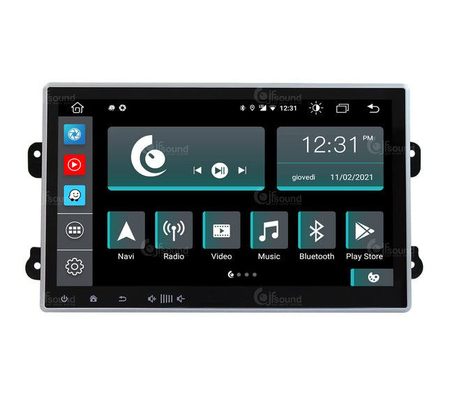 Jf Sound auto helisüsteem, eritellimusel valmistatud autoraadio Ducato 8 2021-22 Android GPS Bluetooth WiFi DAB USB Full HD ekraan 10.1" Easyconnect 8-tuumaline protsessor häälkäsklused, must, JF-011-X9-D8