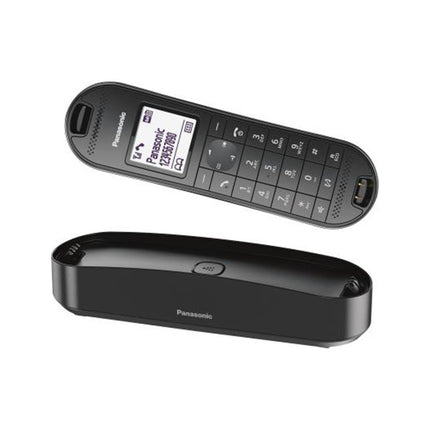 Panasonic KX-TGK320GB disainerjuhtmeta telefon automaatvastajaga (analoogtelefon (DECT), Eco Plus režiim, kõnepiirang, äratuskell, beebimonitor) must