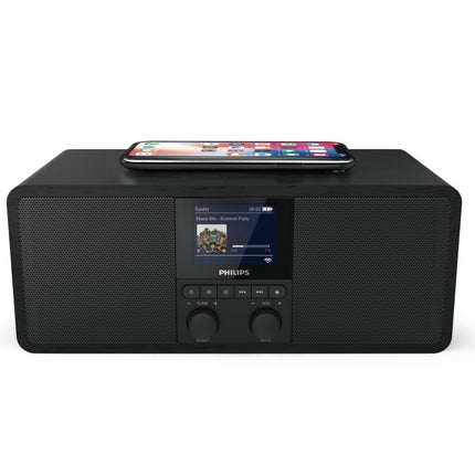 Philips R8805/10 internetiraadio DAB+ ja FM-iga | Spotify Connect ja Bluetoothi ​​voogedastus | Juhtmevaba Qi laadimisalus ja USB-port | Äratuskell ja unetaimer