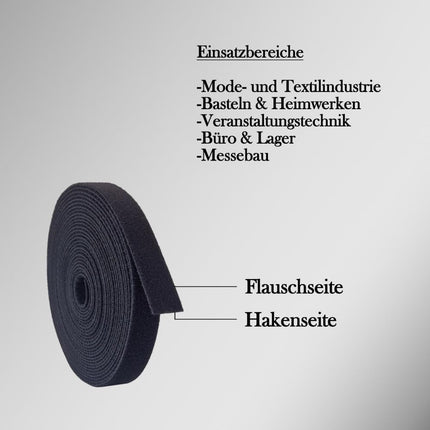Kstar kahepoolne takjapaelteip 12 mm x 12 m must – takjapaelaga kaablisideme rull kimpudeks ja kinnitamiseks – lõigatav, korduvkasutatav – kaablihaldus ja kaablikorraldaja koju, kontorisse ja töökotta