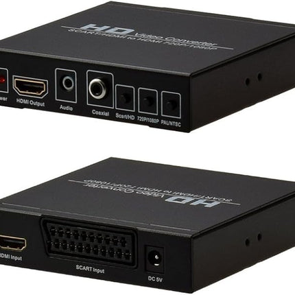 Mcbazeli SCART/HDMI-HDMI muundur 3,5 mm pistikuga teisendab ÜHE signaali 480I(NTSC)/576I(PAL) formaadis ÜHEKS HDMI-signaaliks 720P/1080P formaadis