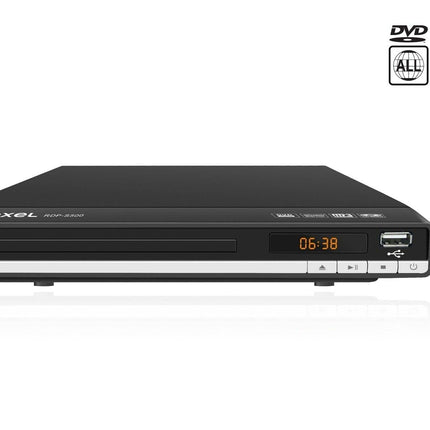 Roxel RDP-S500 DVD-mängija HDMI-kaabliga telerile, mitme regiooni DVD-mängija USB-pordi ja kaugjuhtimispuldiga, CD-mängija FULL HD HDMI ja RCA-pordiga