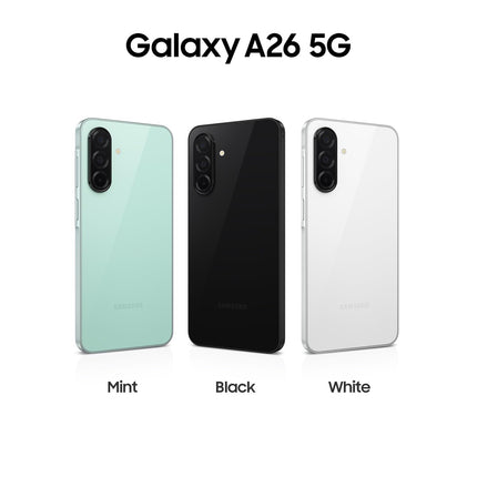 Samsung Galaxy A26 5G tehisintellektiga nutitelefon ilma lepinguta, lukustamata tehisintellektiga telefon Androidiga, 6 GB muutmälu, 128 GB salvestusruumi, 50 MP kaamera, suurepärane välimus, 2,5-aastane tootjagarantii [Ainult Amazonis]