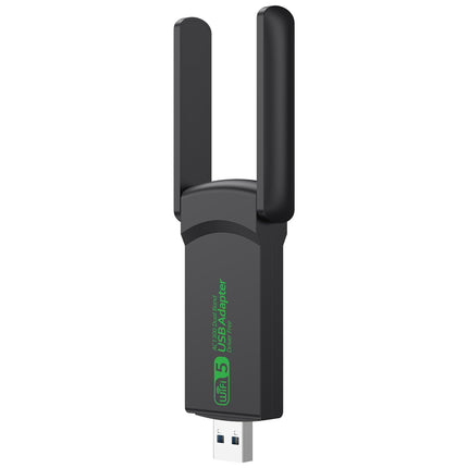 WLAN-pulk, 1300 Mbps WLAN-adapter kahe sagedusribaga 2,4 GHz/5 GHz USB WLAN-pulk arvutile/sülearvutile/lauaarvutile, suure võimendusega USB 3.0 WLAN-adapter kahe antenniga, toetab Windows 11/10/8.1/8/7/Vista/XP