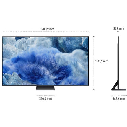 Samsung QLED Q8F 4K 85-tolline (214 cm) UHD-teler, Q4 tehisintellektiga protsessor, kvantpunkt tõeliste värvide jaoks, AirSlim disain, 4K ülesskaleerimine, mängukeskus, tasuta sisu, Samsung Vision tehisintellektiga nutiteler (2025)