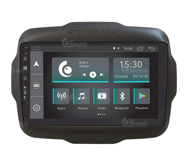 Isikupärastatud autoraadio Jeep Renegade'ile Android GPS Bluetooth WiFi USB DAB+ Puuteekraan 9" 4-tuumaline Carplay AndroidAuto