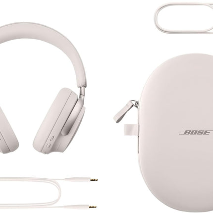 Bose QuietComfort Ultra kõrvaklapid, mürasummutusega ruumilise heli jaoks kõrvaklapid, ruumilise heli kõrvaklapid, kuni 24 tundi aku tööiga, tipptasemel ruumilise heli kõrvaklapid, suitsuvalge