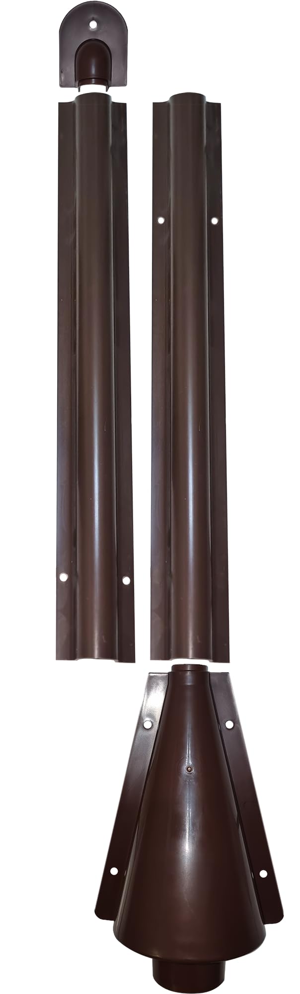 External cable cap (2 x 60 cm cover + covers, brown)
