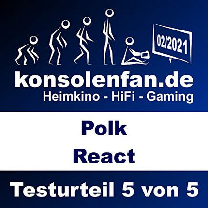 Polk Audio React Home Theater Soundbar with Alexa Built-in, Amazon Multiroom Music, DTS, Dolby Digital, Wi-Fi, Bluetooth, HDMI ARC, Optical Input, Black