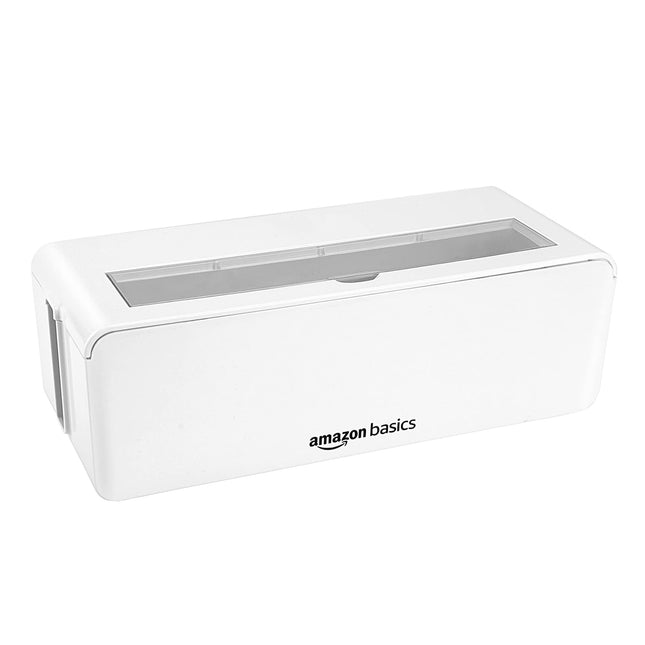 Amazon Basics kaablikarp kaablite peitmiseks ja korraldamiseks - suur, valge