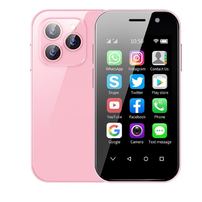 Hipipoo mininutitelefon, 4G väiketelefon 3,0 tolli, kaks SIM-kaarti, 2600mAh aku, 2MP+5MP topeltkaamerad, lastetelefon näotuvastusfunktsiooniga, täiskasvanute varutelefon