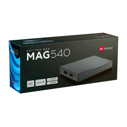 MAG 540 originaal Infomir &amp; hb-digital digiboks 4K meediapleier vastuvõtja interneti-TV UHD 60FPS 2160p@60 FPS HDMI 2.1 toetab 4K ja HEVC USB3.0 ARM Cortex-A35 + HDMI kaabel