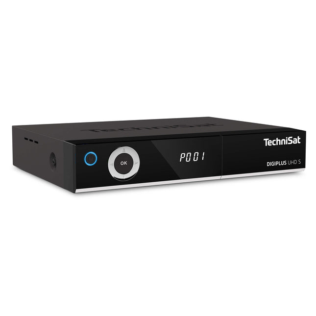TechniSat DIGIPLUS UHD S - 4K satelliitvastuvõtja kahe tuuneriga (DVB-S, DVB-S2, PVR salvestusfunktsioon, WLAN, LAN, CI-Plus, USB) must