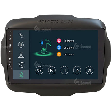 Isikupärastatud autoraadio Jeep Renegade'ile Android GPS Bluetooth WiFi USB DAB+ Puuteekraan 9" 8-tuumaline Carplay AndroidAuto