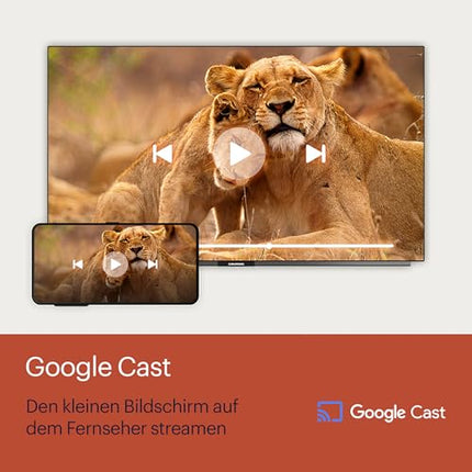 GRUNDIG 75 VOE 73 75-tolline (189 cm) LED-teler, Android 11 teler, 4K UHD, Dolby Vision, HDR10+, Micro Dimming mootor, filmipildi täiustamine, sisseehitatud Chromecast, Bluetooth, nutiteler, must