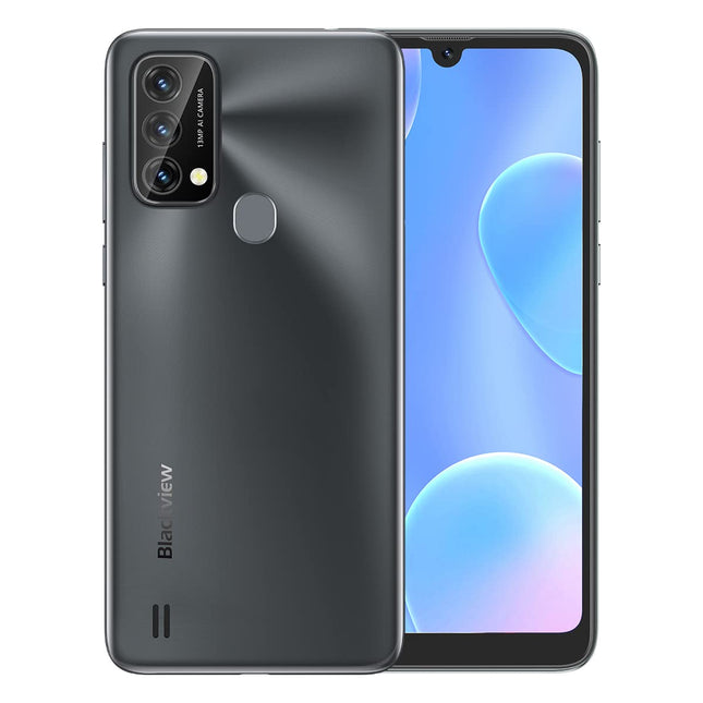 Blackview A50 4G mobiiltelefon ilma lepinguta, kaheksatuumaline 3GB 64GB (1TB laiendatav), 13MP + 5MP, 6,09'' HD+ ekraan, 3 kaardipesa, 4280mAh aku, kahe SIM-kaardiga nutitelefon Android 11, GPS sõrmejäljelugeja, must