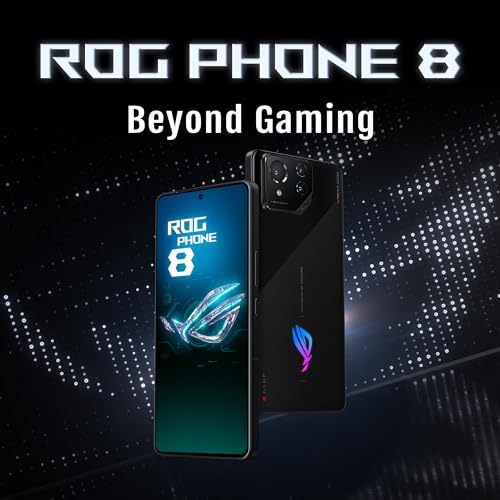 ASUS ROG Phone 8, EL ametlik mudel, Phantom Black, 12 GB RAM ja 256 GB salvestusruumi, Snapdragon 8 Gen 3 protsessor, 6,78" AMOLED 165Hz, 50MP stabilisaatorkaamera