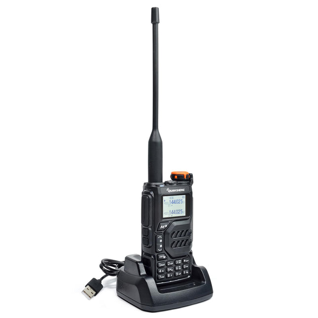 QUANSHENG UV-K5 5W raadiosaatja, pika levialaga laetav pihuraadio täiskasvanutele, politseiraadio FM, NOAA, C-tüüpi laadimisega, 200 kanaliga (UV-K5)