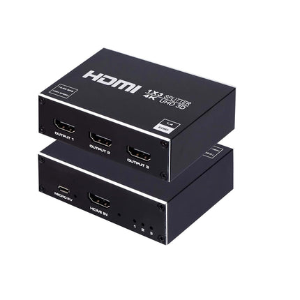 HDMI jaotur 1 sisend 3 väljundit - HDMI jaotur 4K 1 sisend 3 väljundit, toetab samaaegselt HDCP 1.4 4K 3D UHD 1080P - HDMI jaotur 1 sisend 3 väljundit HD-telerile Fire Stick Xbox PS3 PS4
